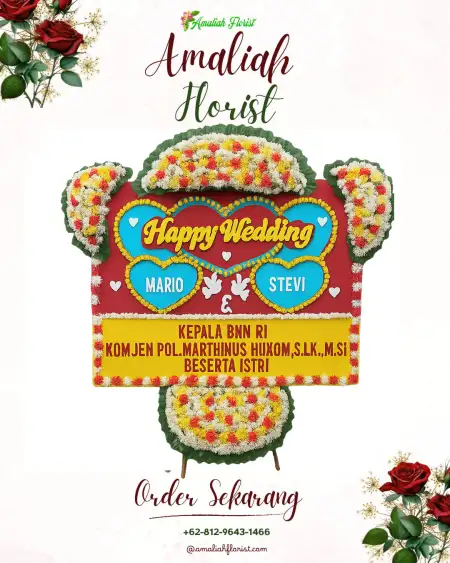 Papan Bunga Pernikahan Gajahrejo